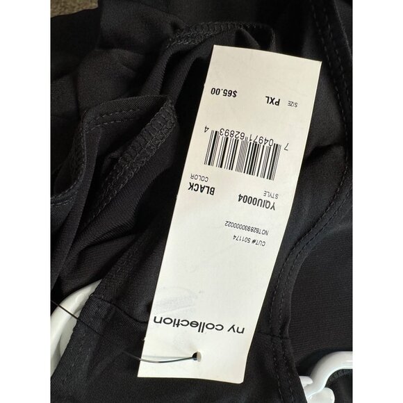 NY Collection Petite XL Sleeveless Black Jumpsuit Tie Waist Stretchy Pockets NWT - Picture 4 of 11